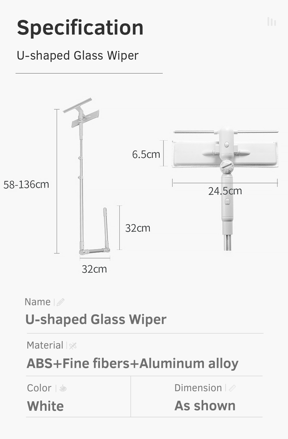 U-shaped Glass Wiper 2 in 1-9